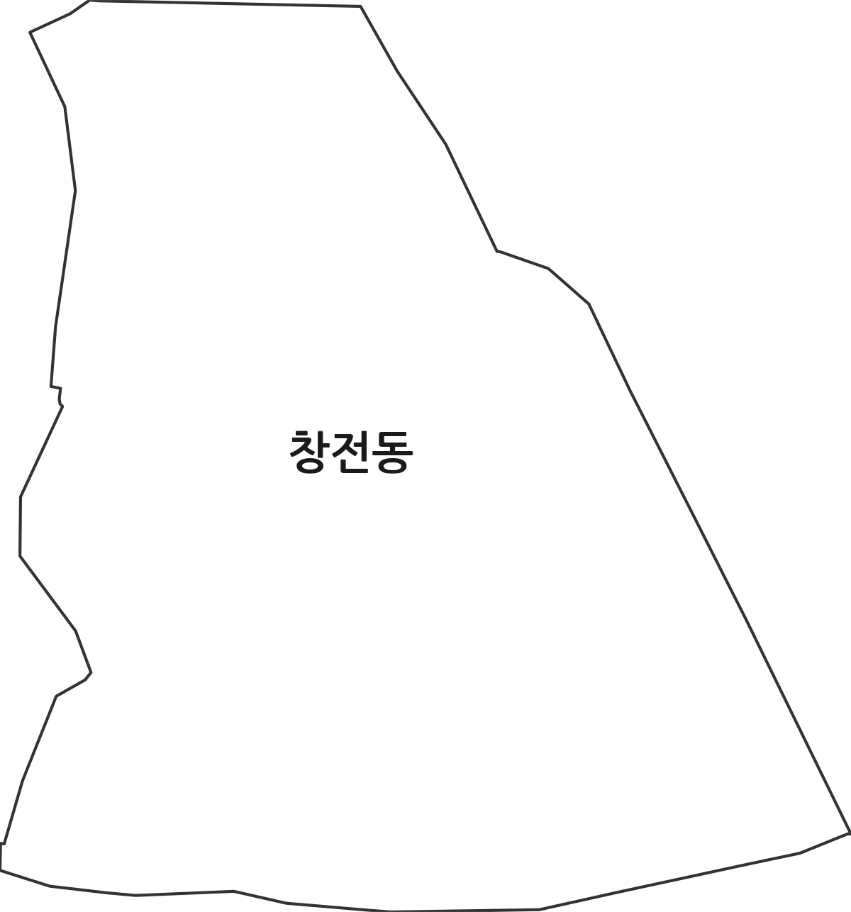 경기도 안성시 창전동 법정동 행정구역 경계 지도