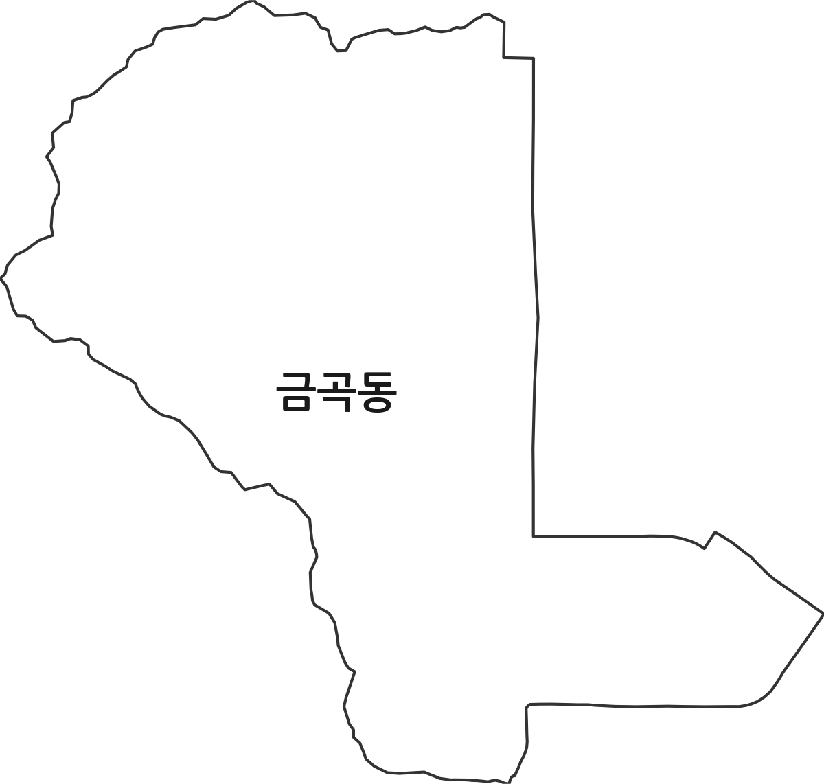 경기도 성남시 분당구 금곡동 행정동 행정구역 경계 지도