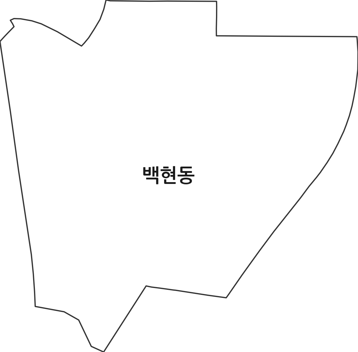 경기도 성남시 분당구 백현동 행정동 행정구역 경계 지도