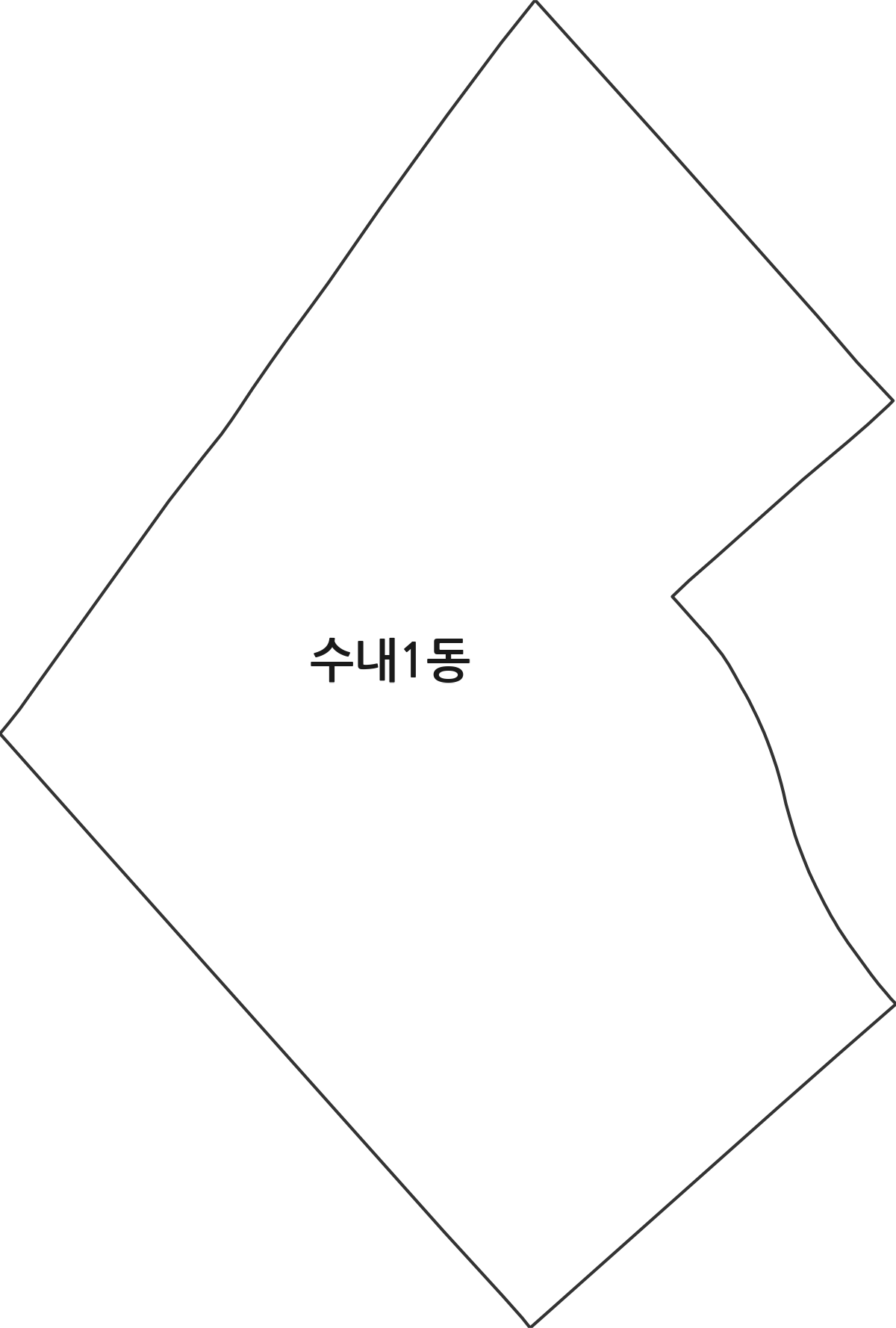 경기도 성남시 분당구 수내1동 행정동 행정구역 경계 지도