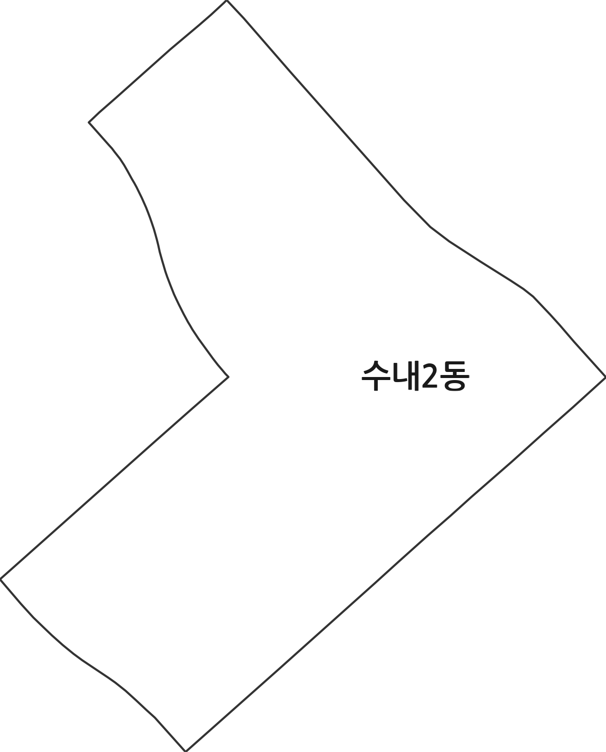 경기도 성남시 분당구 수내2동 행정동 행정구역 경계 지도