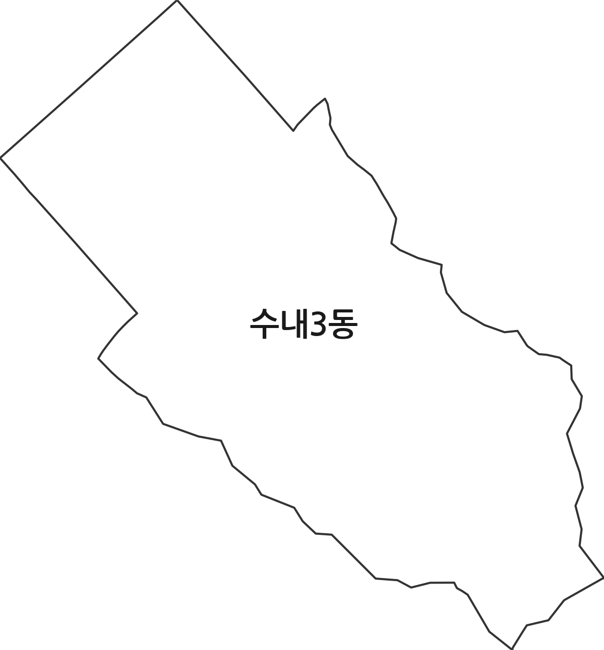 경기도 성남시 분당구 수내3동 행정동 행정구역 경계 지도