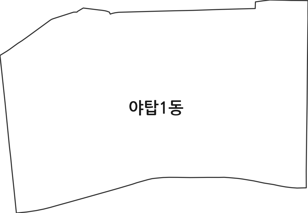 경기도 성남시 분당구 야탑1동 행정동 행정구역 경계 지도