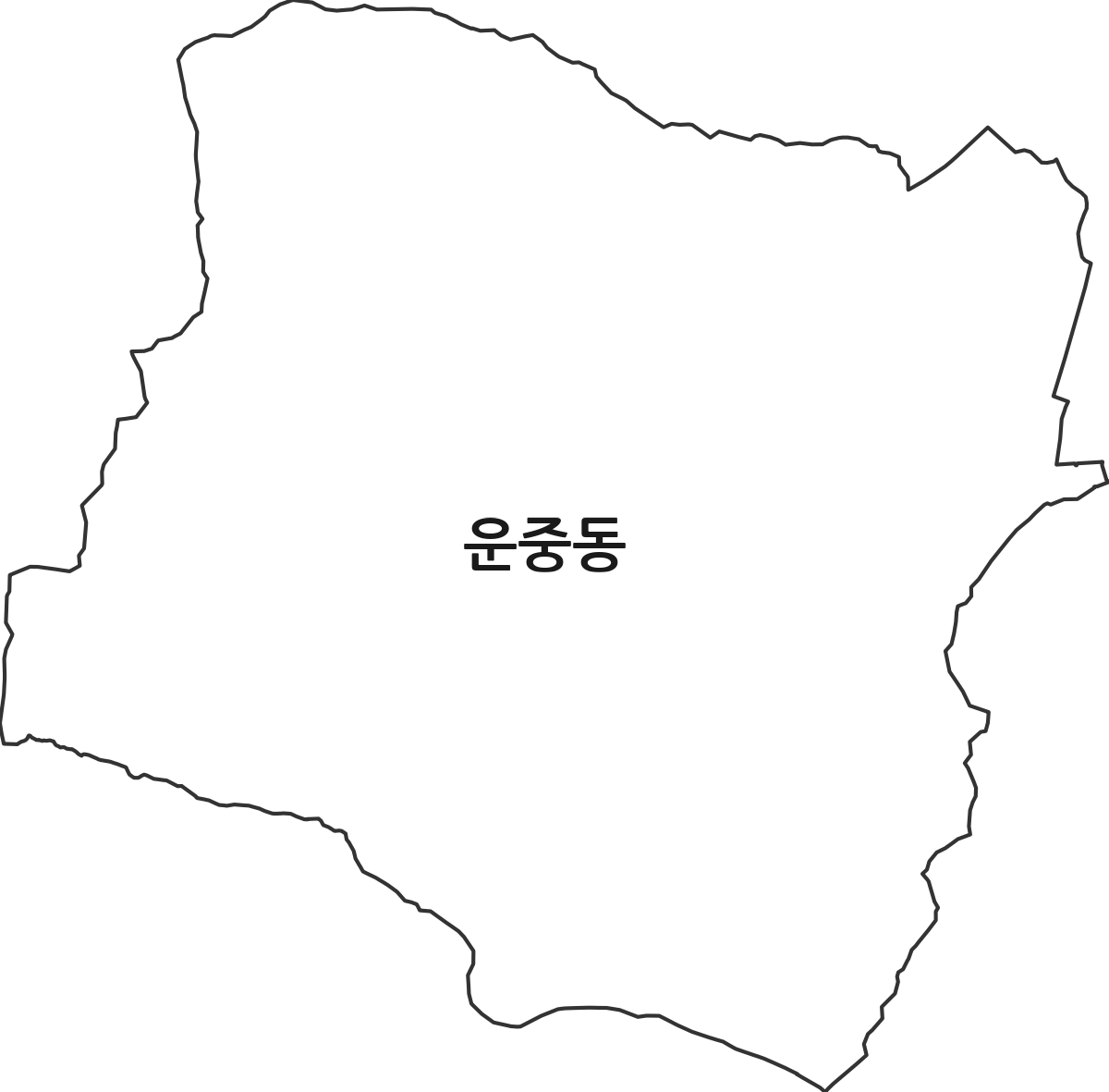 경기도 성남시 분당구 운중동 행정동 행정구역 경계 지도
