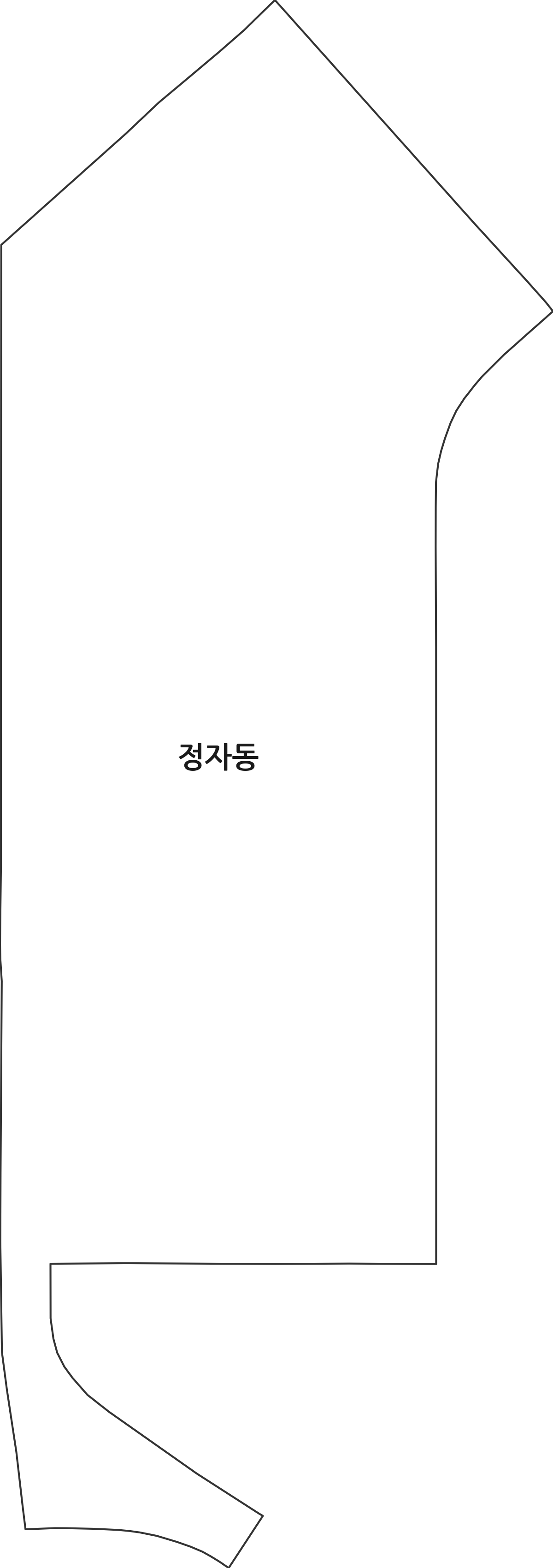 경기도 성남시 분당구 정자동 행정동 행정구역 경계 지도