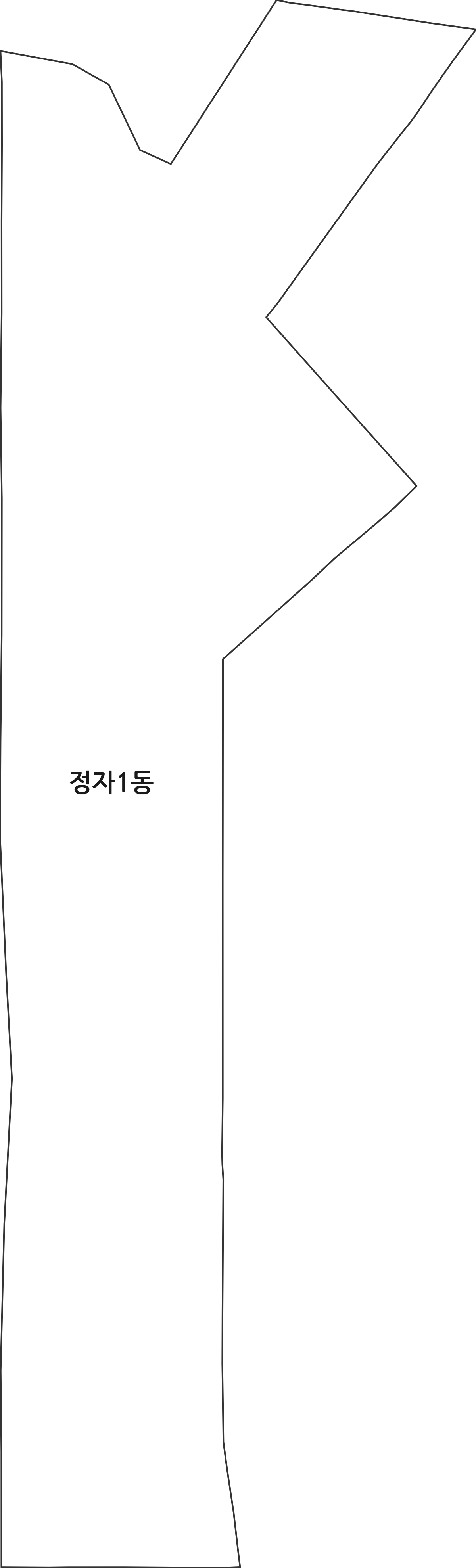 경기도 성남시 분당구 정자1동 행정동 행정구역 경계 지도