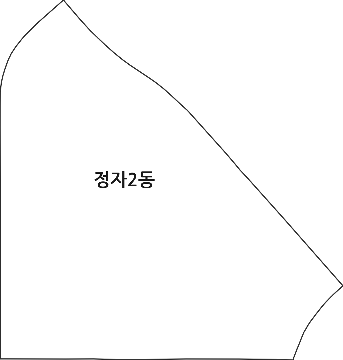 경기도 성남시 분당구 정자2동 행정동 행정구역 경계 지도