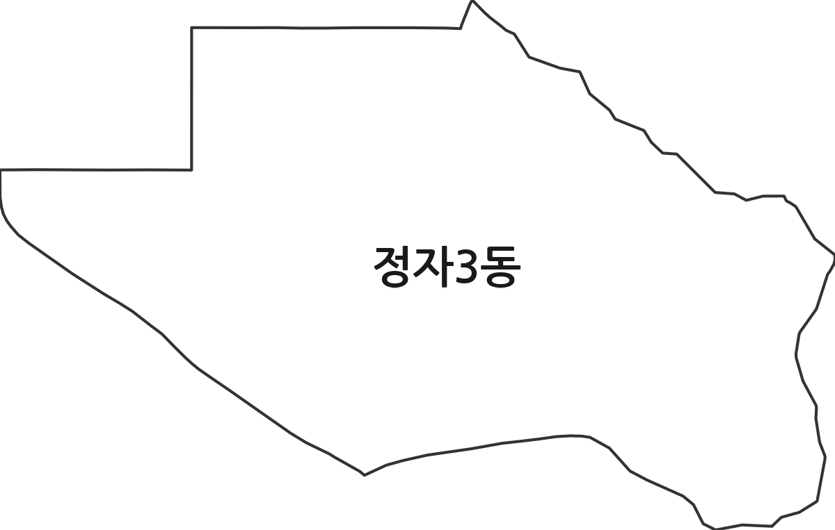 경기도 성남시 분당구 정자3동 행정동 행정구역 경계 지도