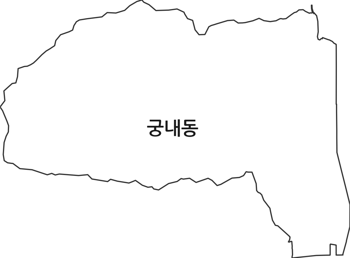 경기도 성남시 분당구 궁내동 법정동 행정구역 경계 지도