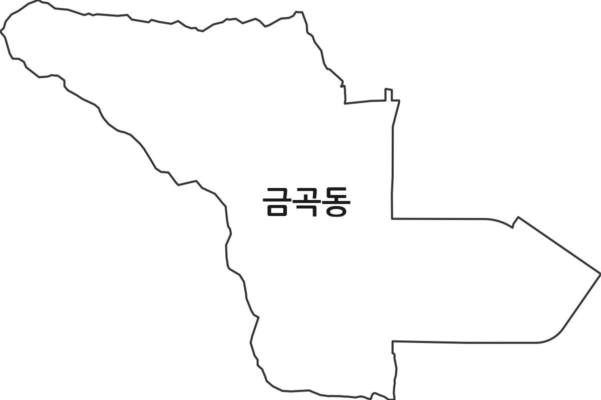 경기도 성남시 분당구 금곡동 법정동 행정구역 경계 지도