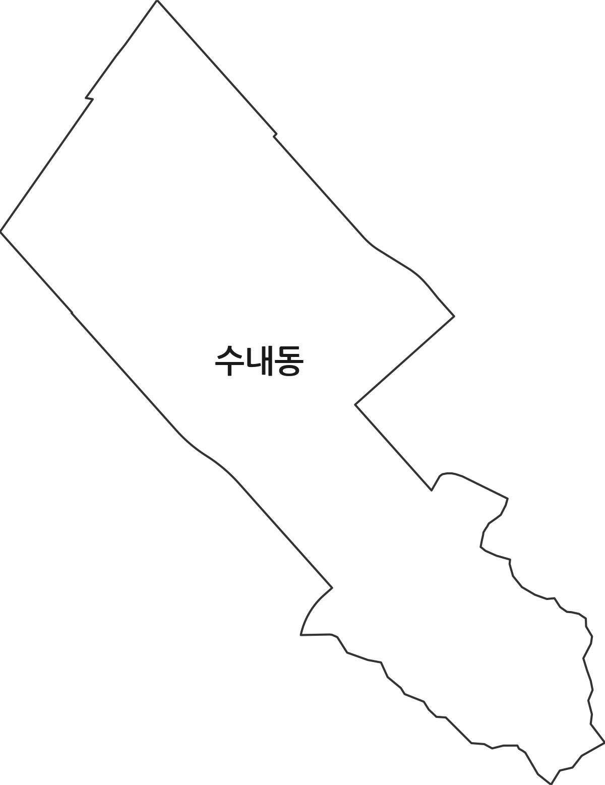 경기도 성남시 분당구 수내동 법정동 행정구역 경계 지도