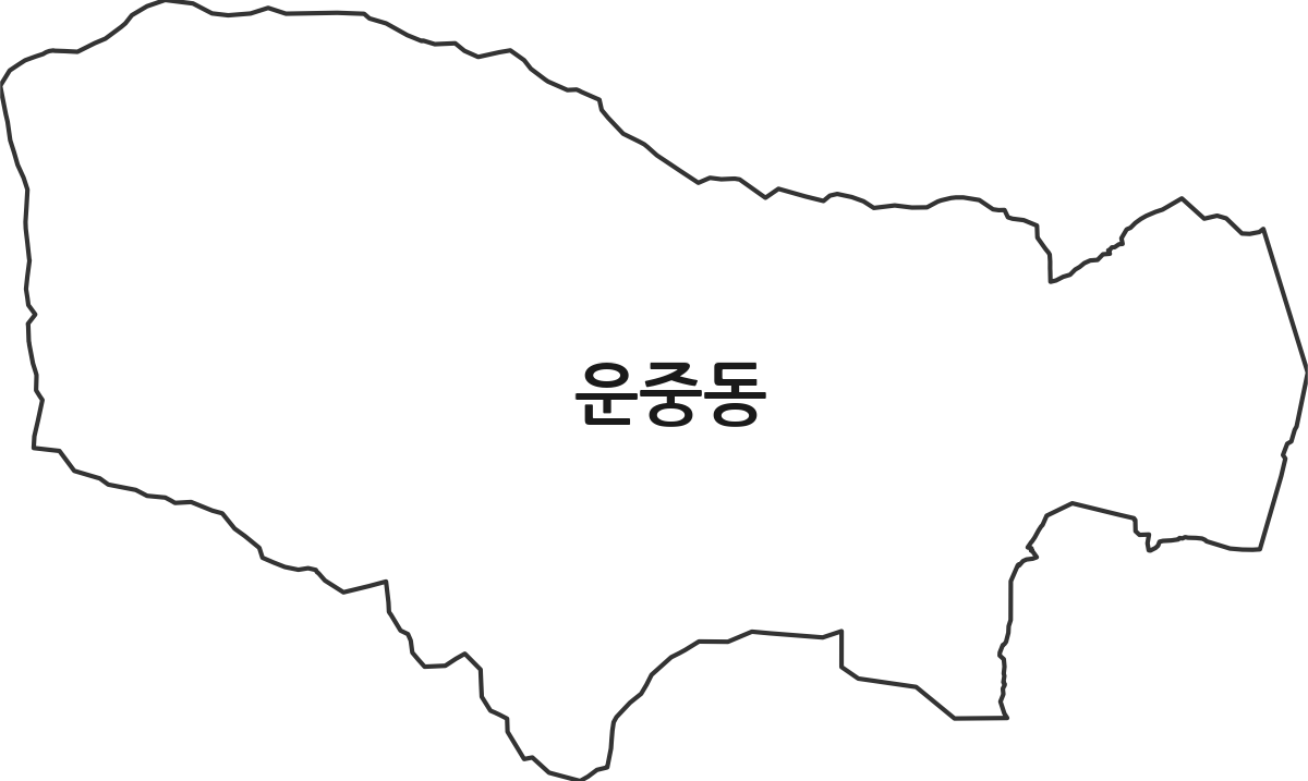 경기도 성남시 분당구 운중동 법정동 행정구역 경계 지도