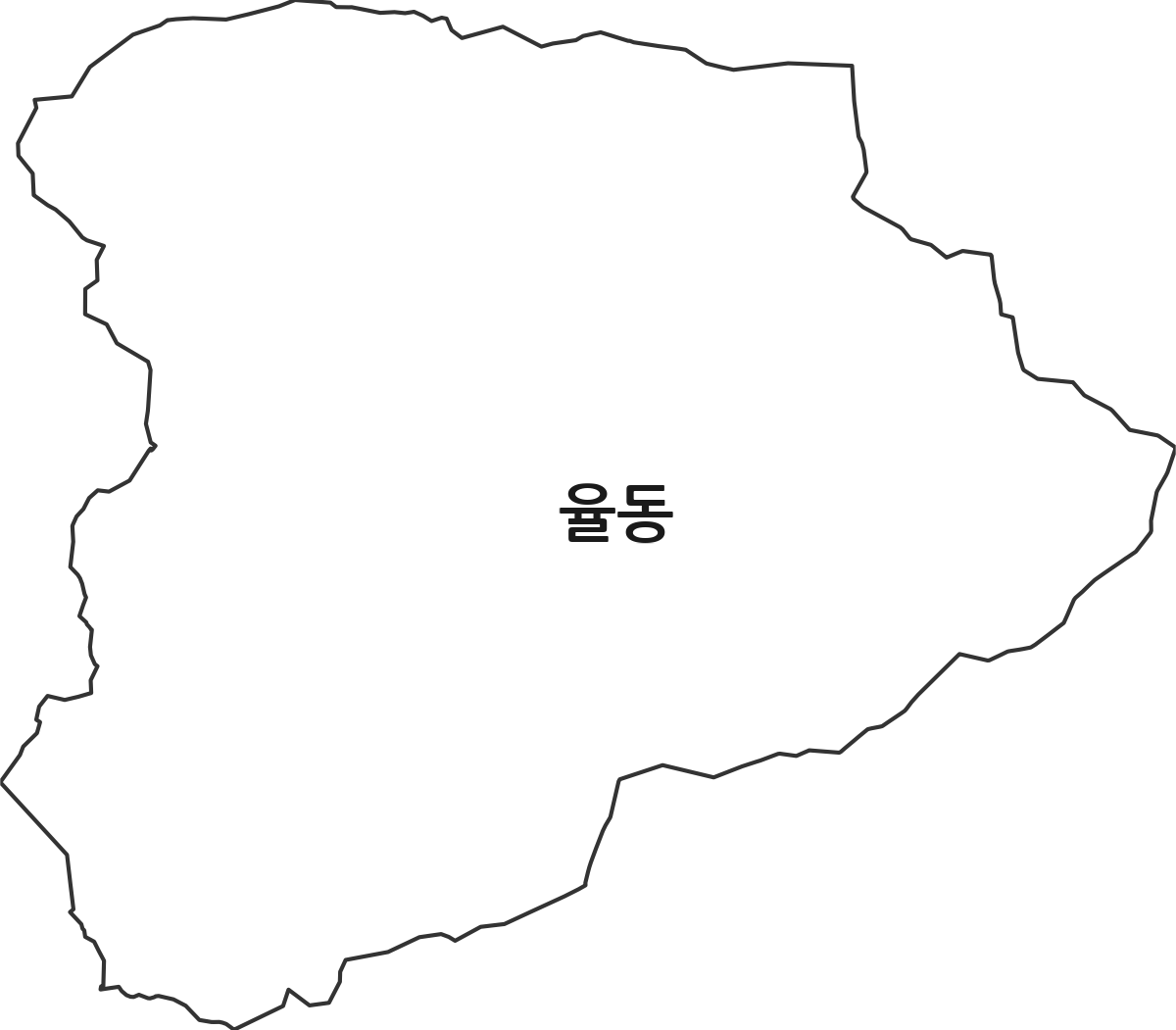 경기도 성남시 분당구 율동 법정동 행정구역 경계 지도