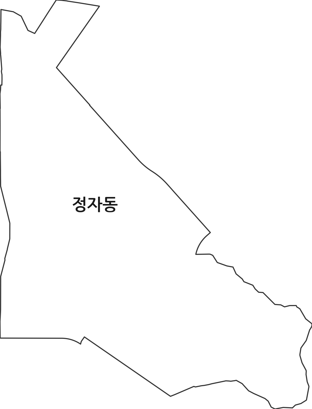 경기도 성남시 분당구 정자동 법정동 행정구역 경계 지도