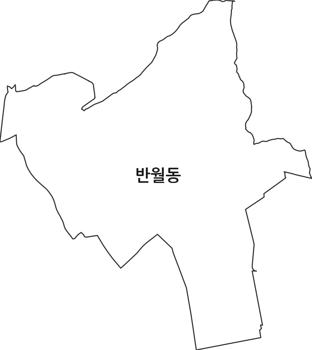 경기도 화성시 병점구 반월동 행정동 행정구역 경계 지도