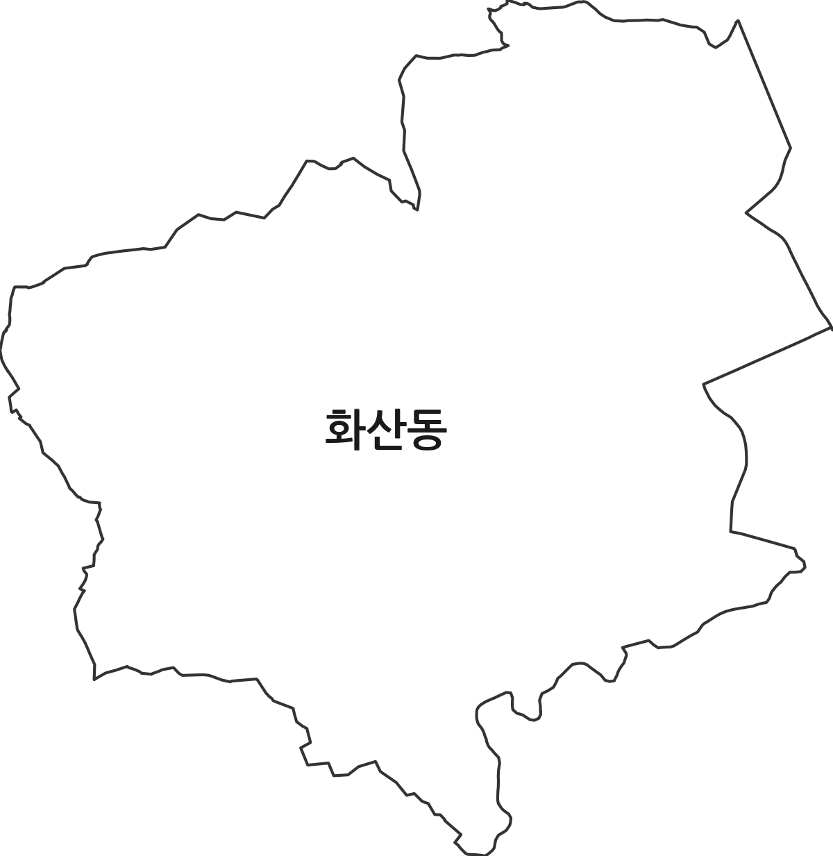 경기도 화성시 병점구 화산동 행정동 행정구역 경계 지도