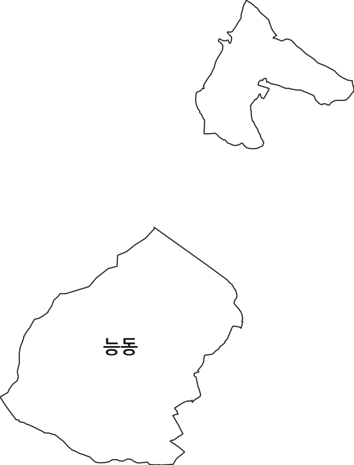 경기도 화성시 병점구 능동 법정동 행정구역 경계 지도