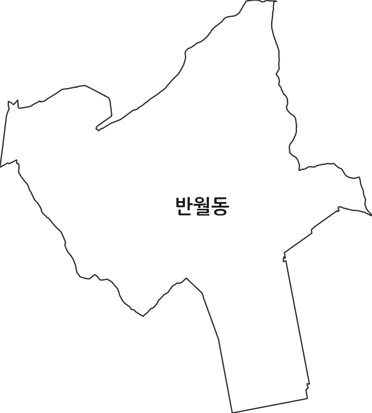 경기도 화성시 병점구 반월동 법정동 행정구역 경계 지도