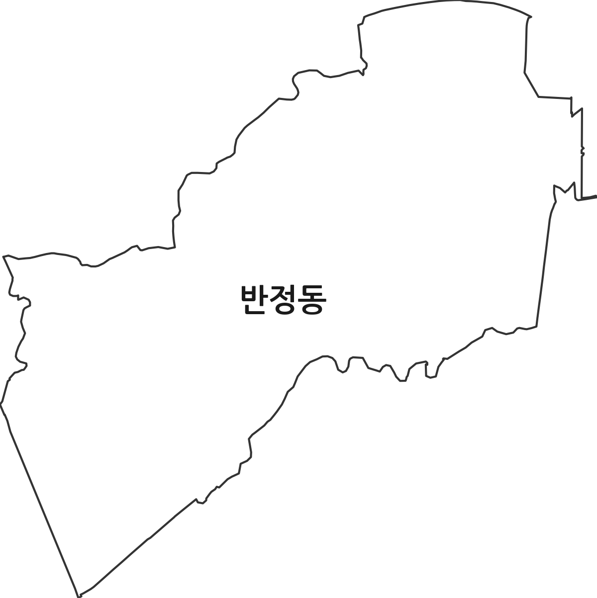 경기도 화성시 병점구 반정동 법정동 행정구역 경계 지도
