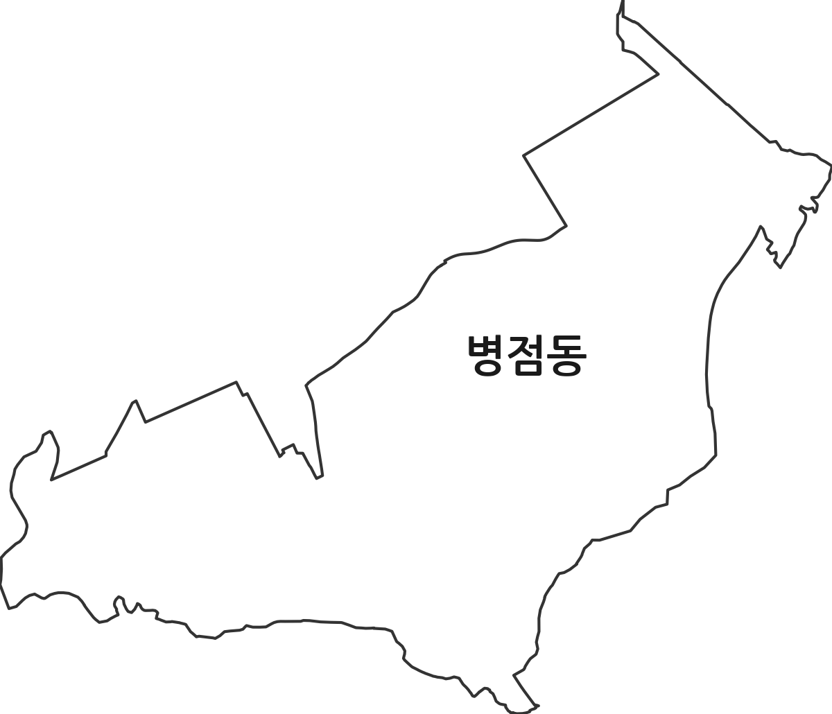 경기도 화성시 병점구 병점동 법정동 행정구역 경계 지도