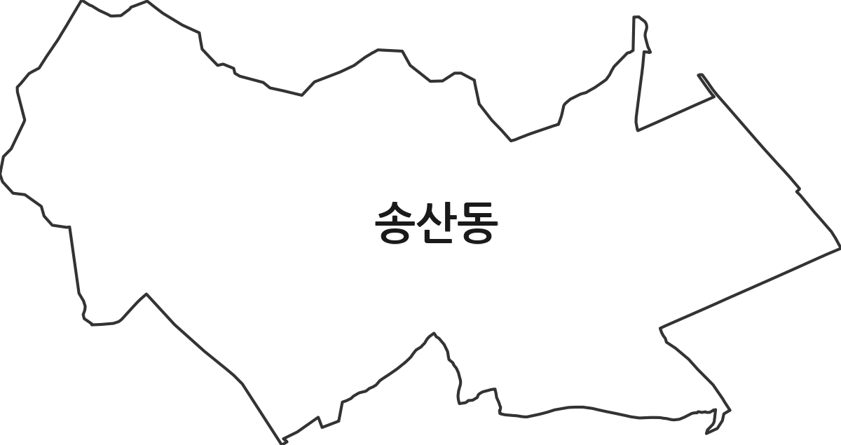 경기도 화성시 병점구 송산동 법정동 행정구역 경계 지도