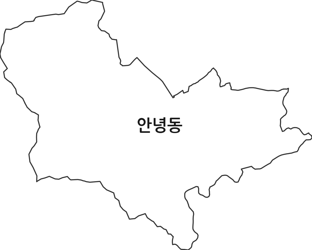 경기도 화성시 병점구 안녕동 법정동 행정구역 경계 지도