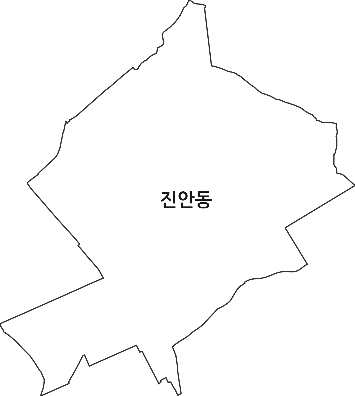 경기도 화성시 병점구 진안동 법정동 행정구역 경계 지도