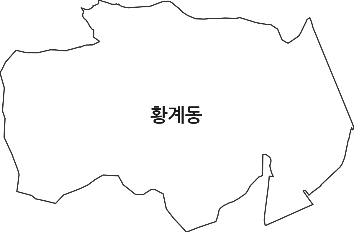 경기도 화성시 병점구 황계동 법정동 행정구역 경계 지도