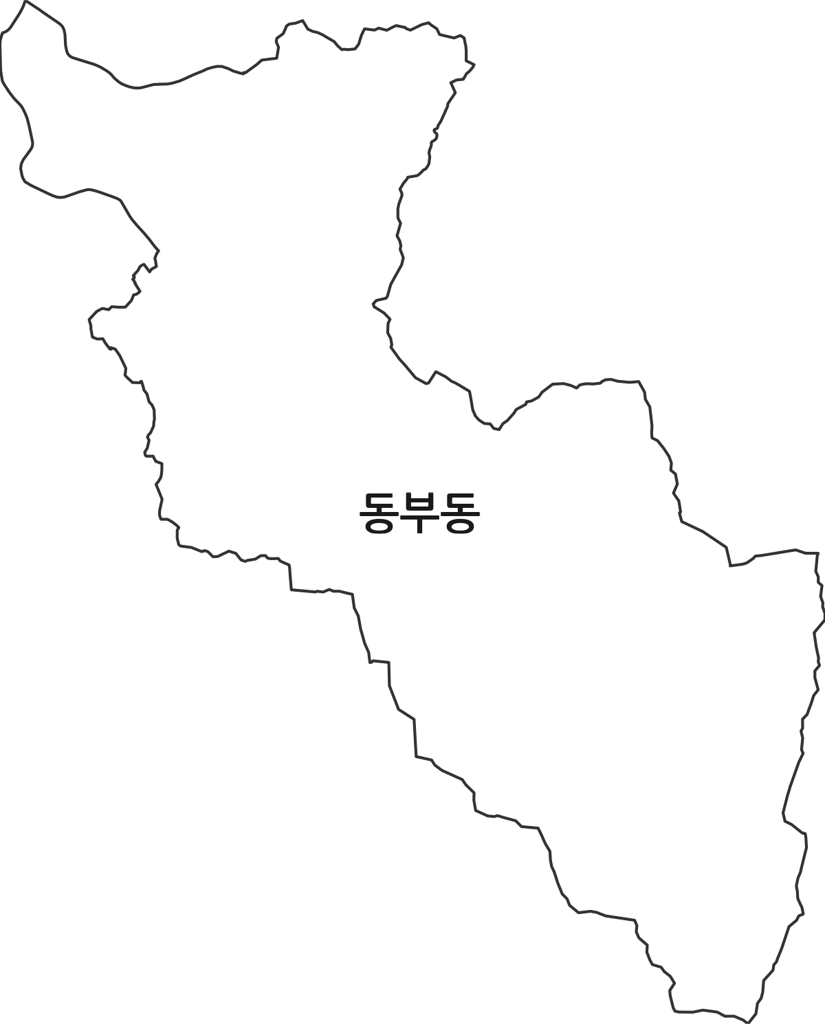 경기도 용인시 처인구 동부동 행정동 행정구역 경계 지도