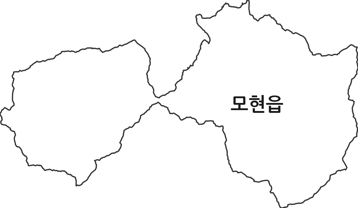 경기도 용인시 처인구 모현읍 행정동 행정구역 경계 지도