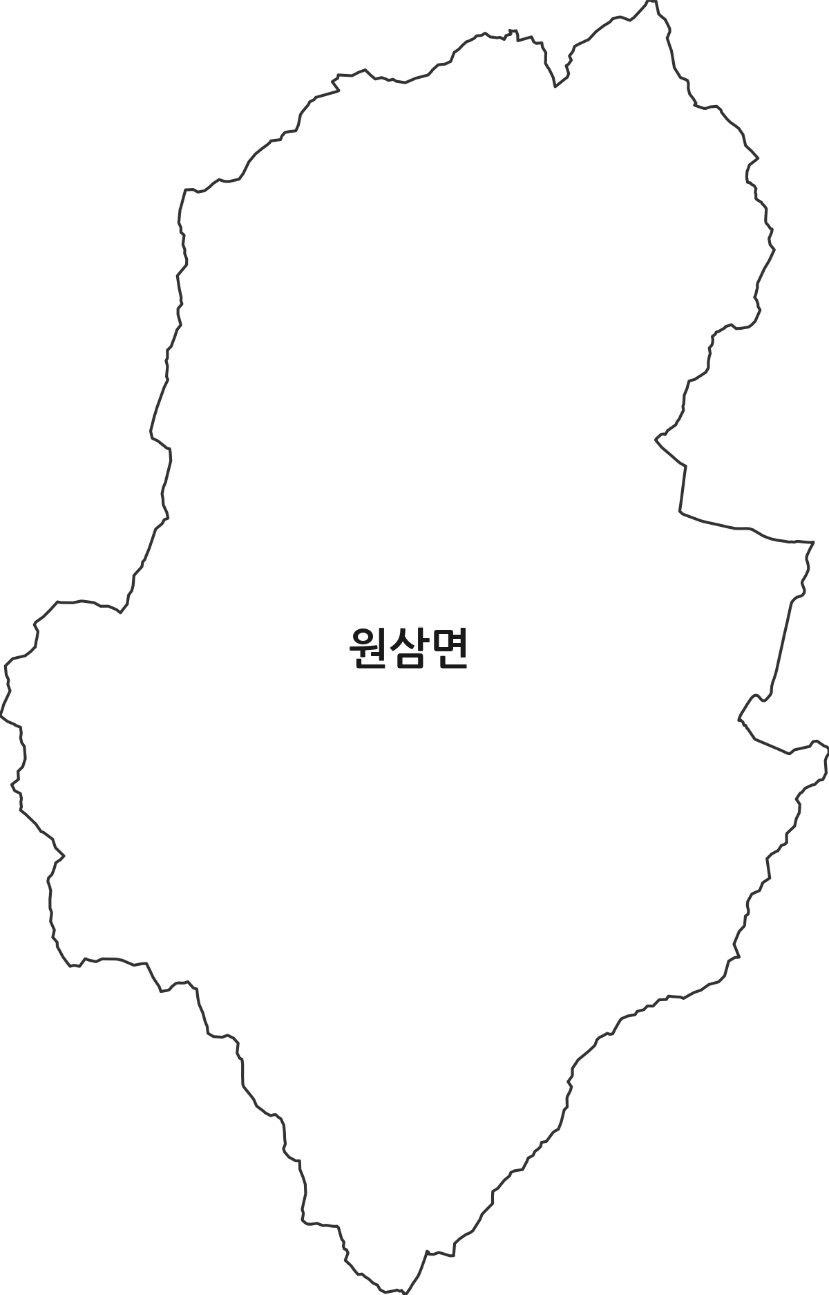 경기도 용인시 처인구 원삼면 행정동 행정구역 경계 지도