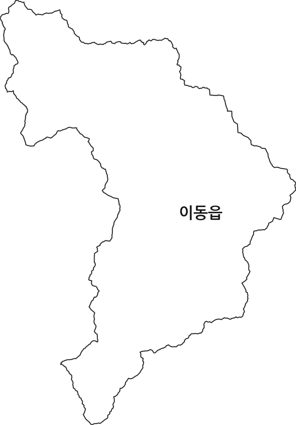경기도 용인시 처인구 이동읍 행정동 행정구역 경계 지도