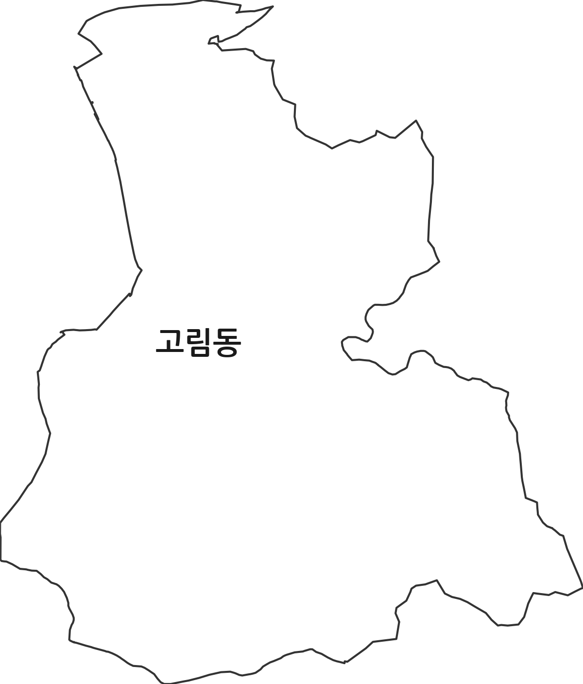 경기도 용인시 처인구 고림동 법정동 행정구역 경계 지도