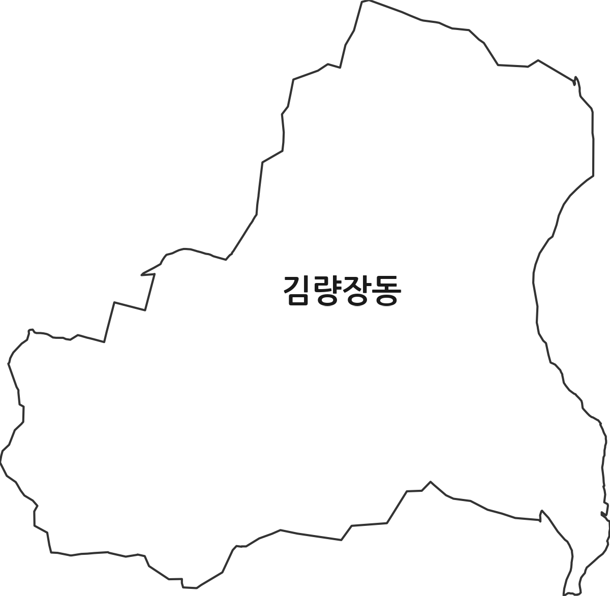 경기도 용인시 처인구 김량장동 법정동 행정구역 경계 지도