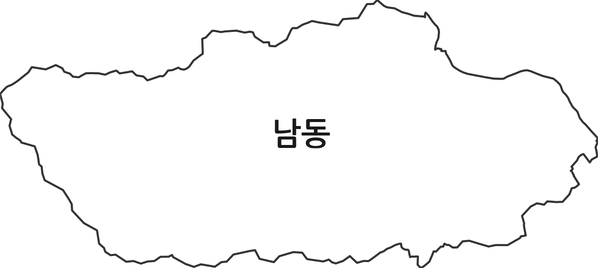경기도 용인시 처인구 남동 법정동 행정구역 경계 지도