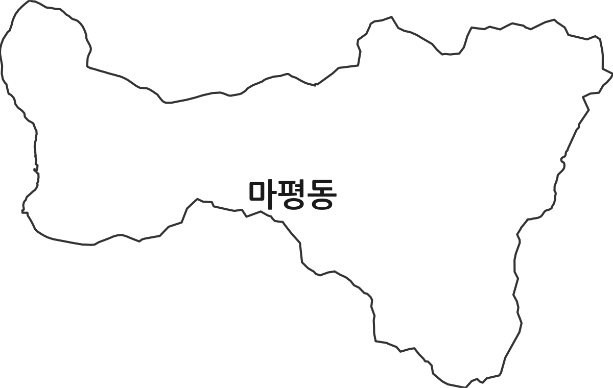 경기도 용인시 처인구 마평동 법정동 행정구역 경계 지도