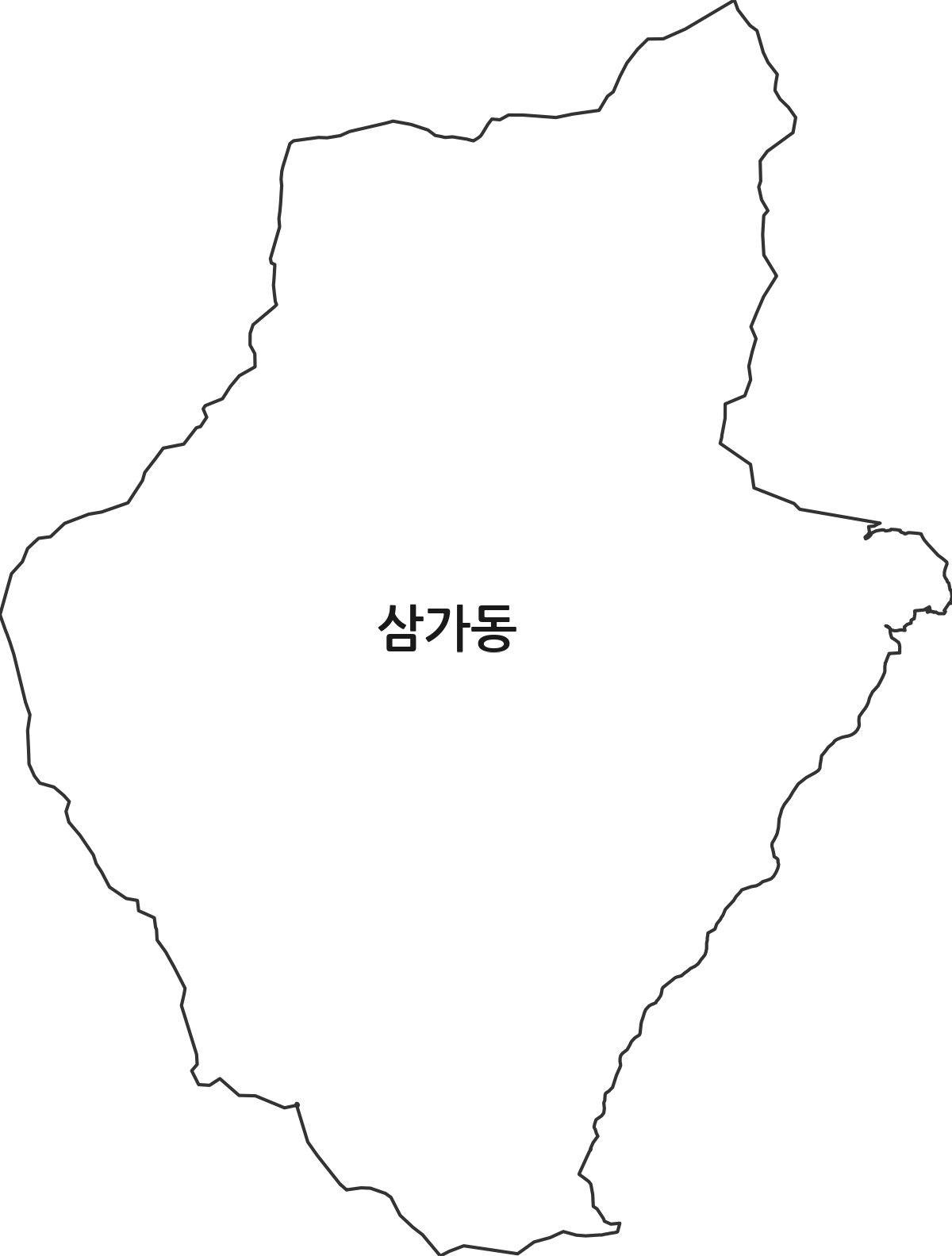 경기도 용인시 처인구 삼가동 법정동 행정구역 경계 지도