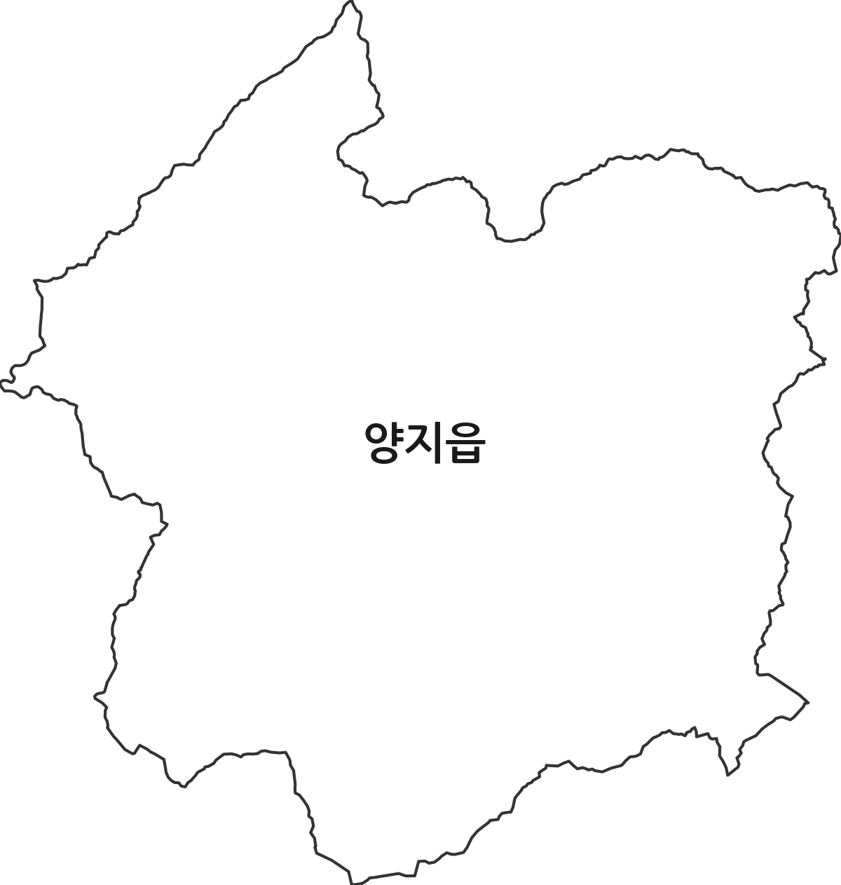 경기도 용인시 처인구 양지읍 법정동 행정구역 경계 지도