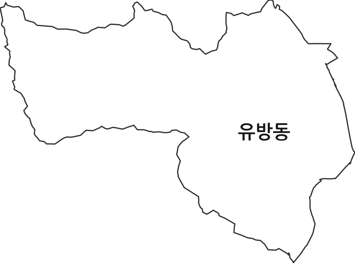 경기도 용인시 처인구 유방동 법정동 행정구역 경계 지도