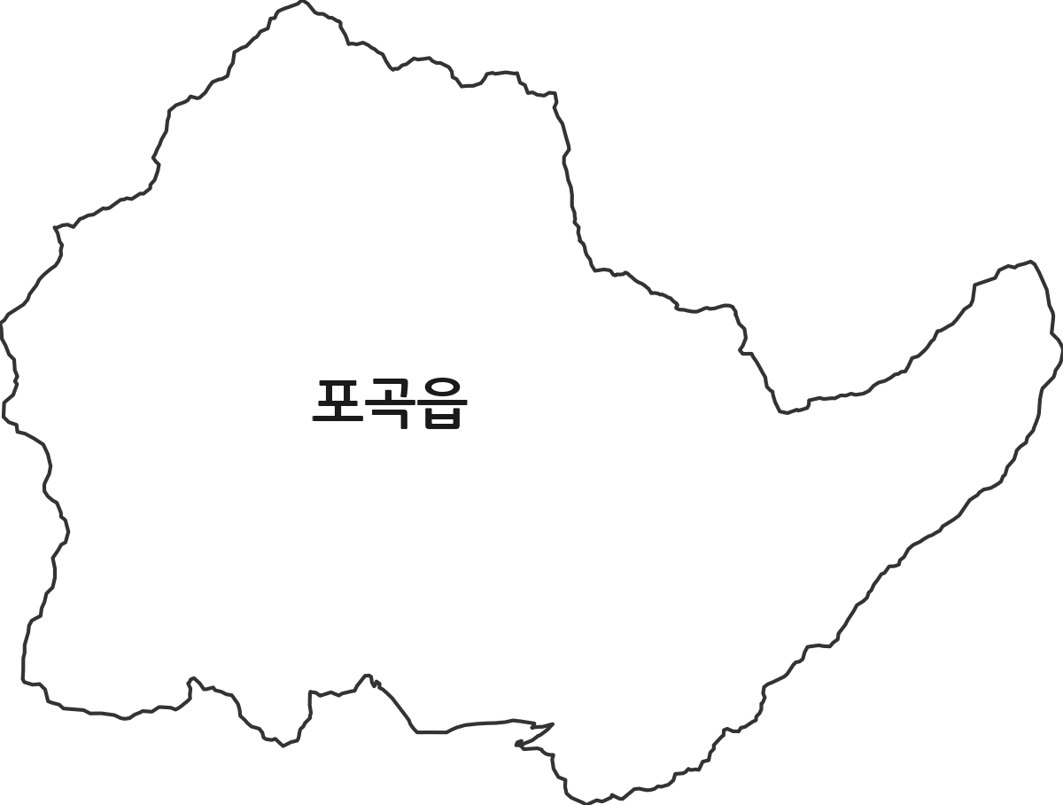 경기도 용인시 처인구 포곡읍 법정동 행정구역 경계 지도