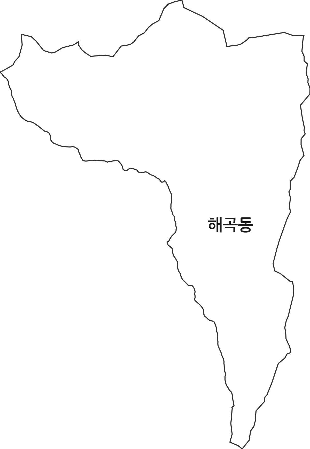 경기도 용인시 처인구 해곡동 법정동 행정구역 경계 지도