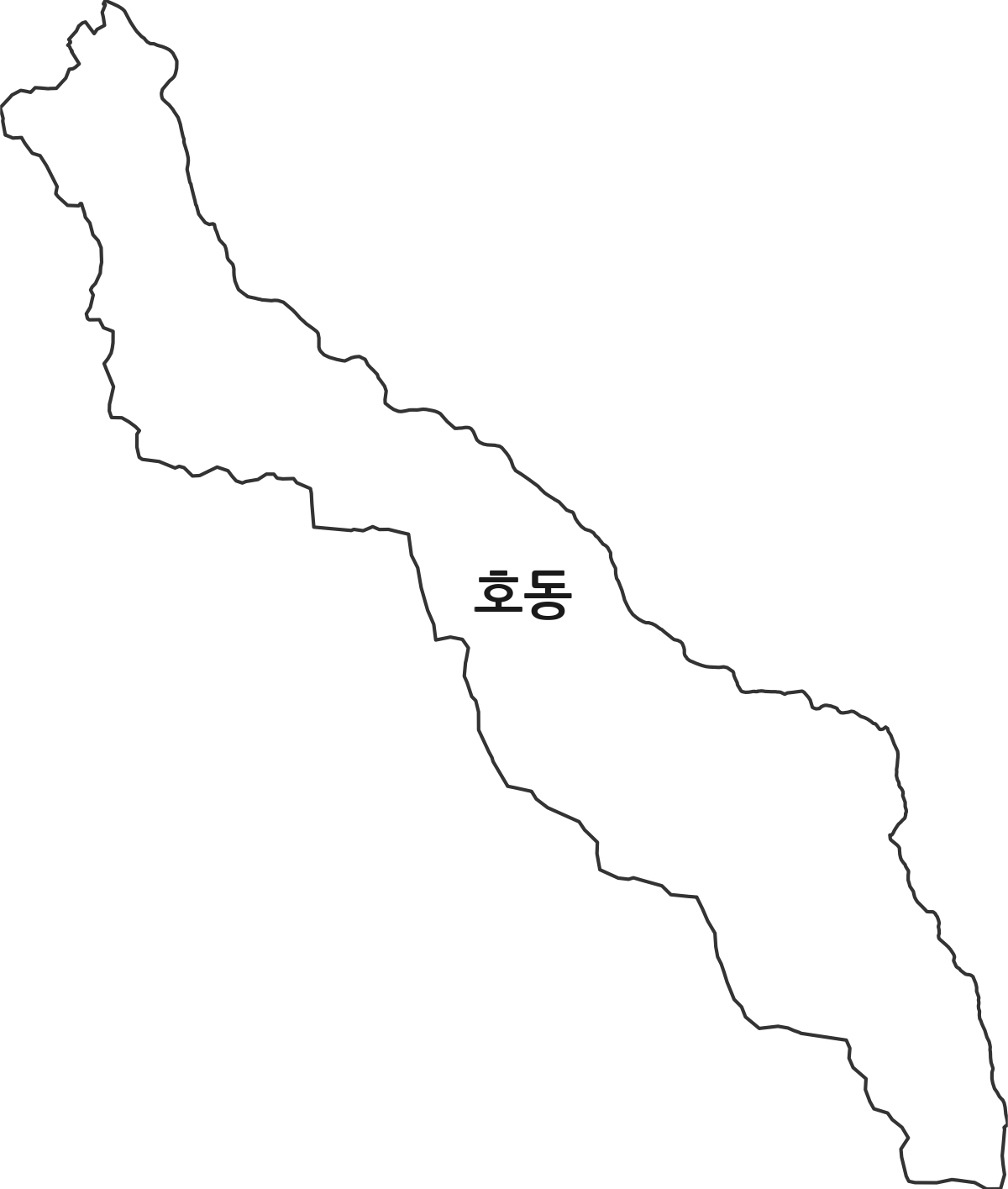 경기도 용인시 처인구 호동 법정동 행정구역 경계 지도