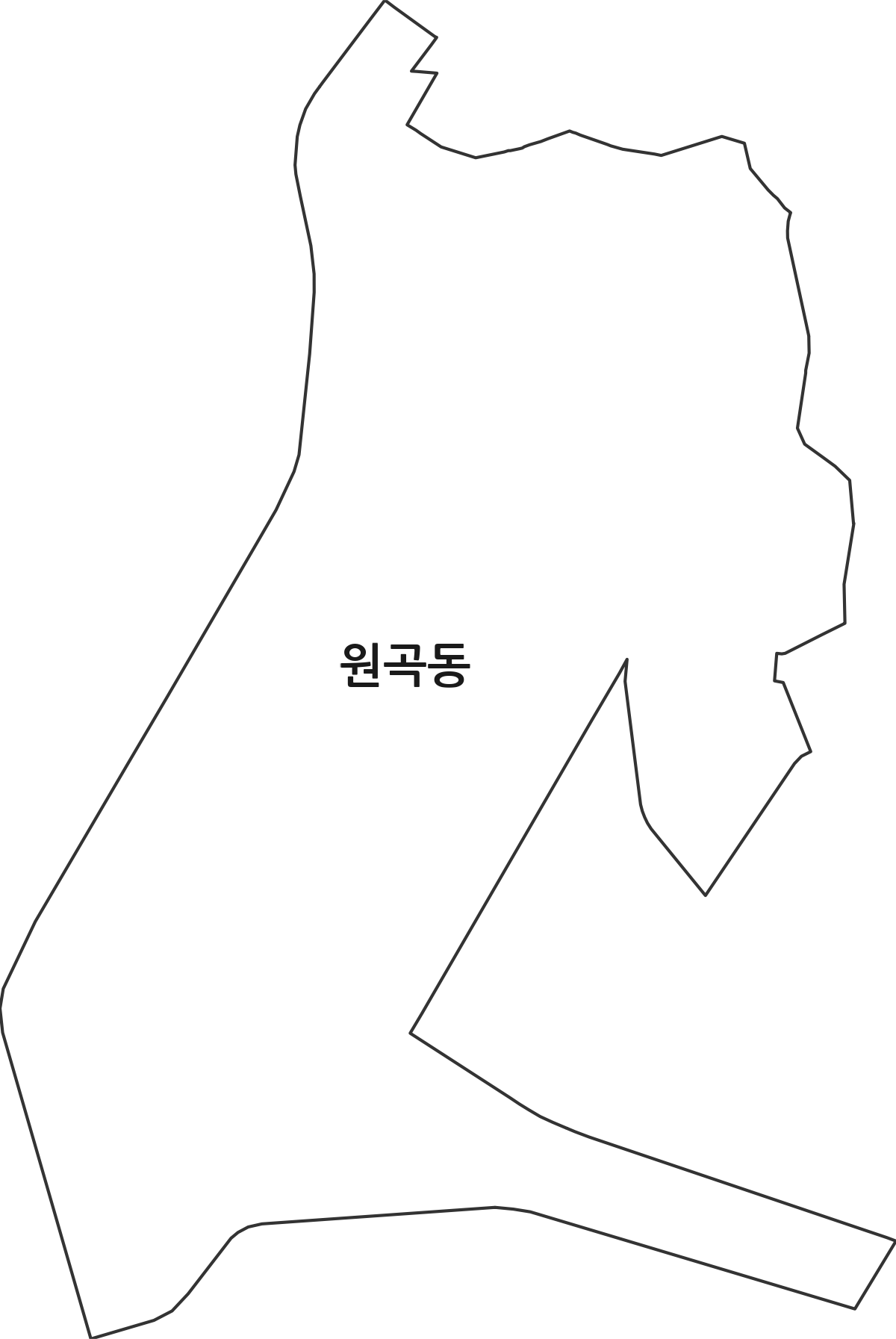 경기도 안산시 단원구 원곡동 행정동 행정구역 경계 지도