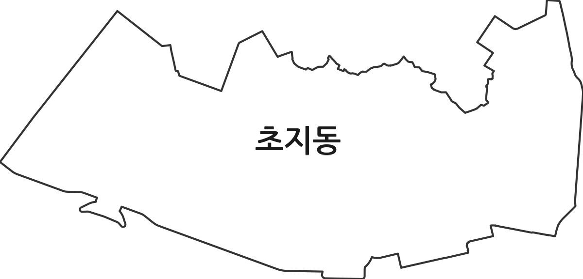 경기도 안산시 단원구 초지동 행정동 행정구역 경계 지도