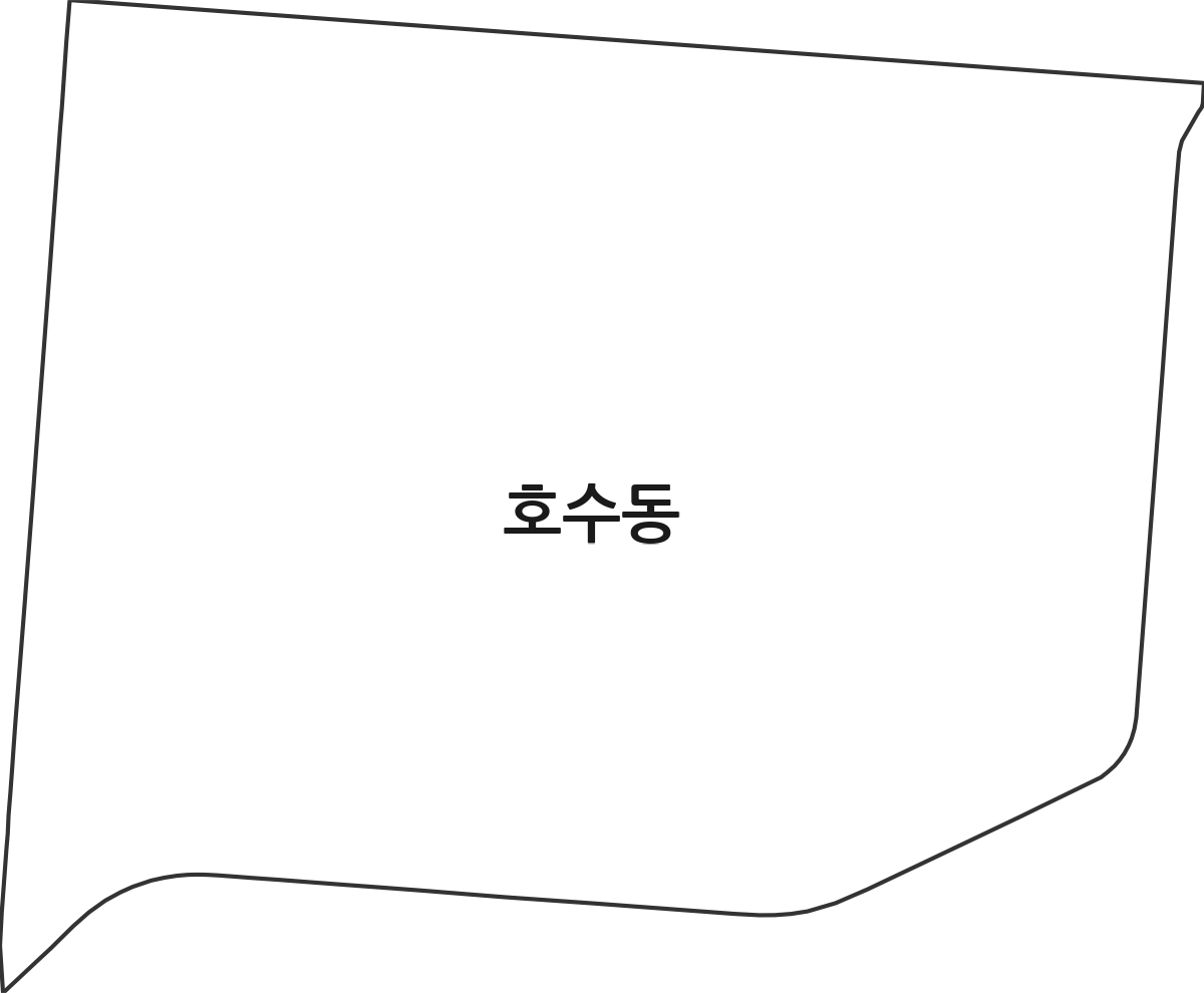 경기도 안산시 단원구 호수동 행정동 행정구역 경계 지도