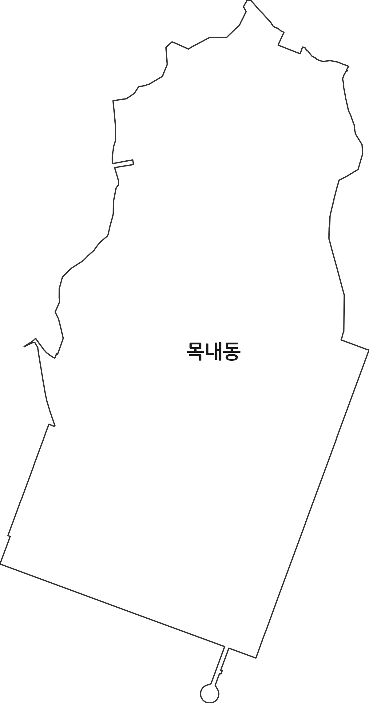 경기도 안산시 단원구 목내동 법정동 행정구역 경계 지도