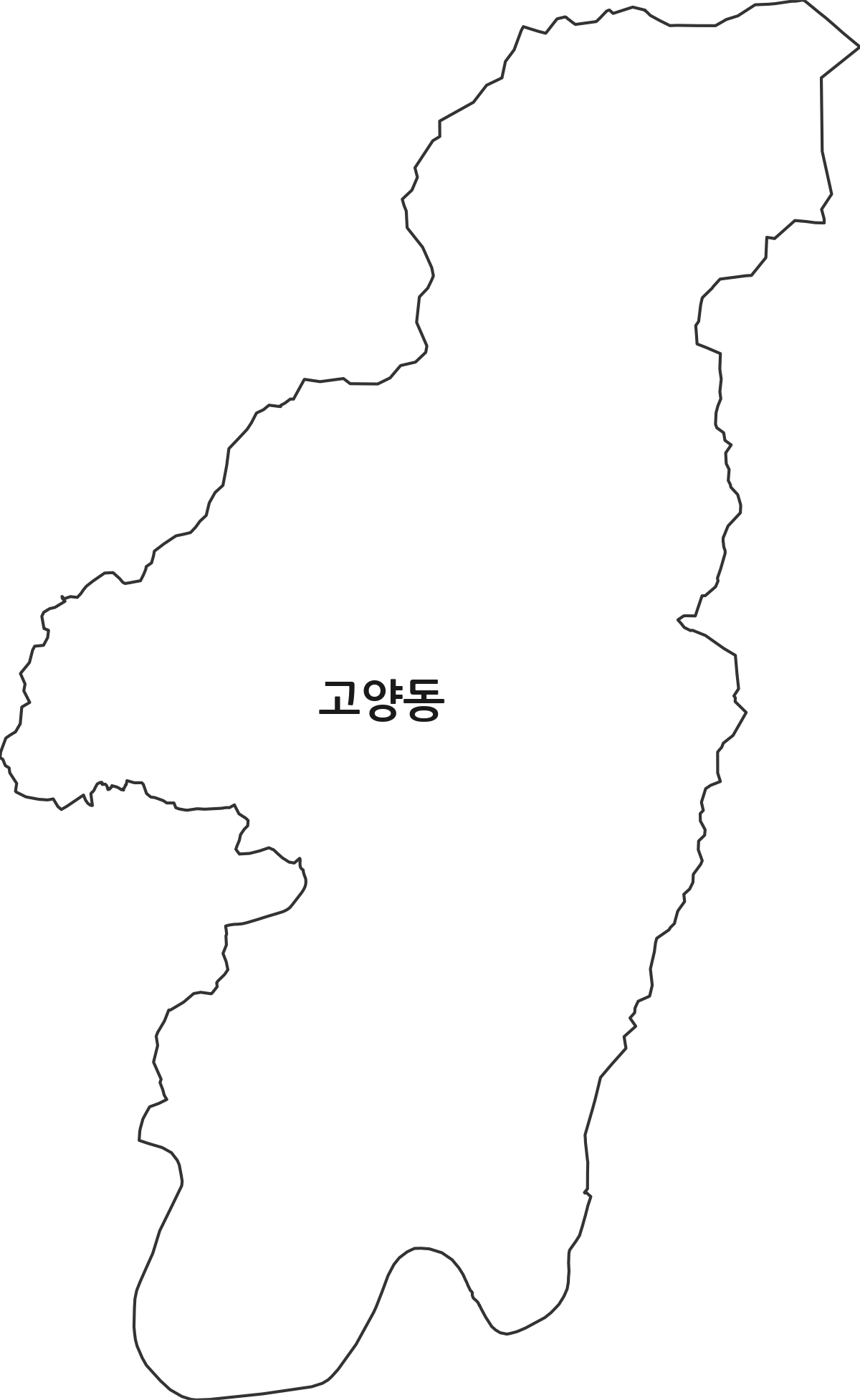 경기도 고양시 덕양구 고양동 행정동 행정구역 경계 지도