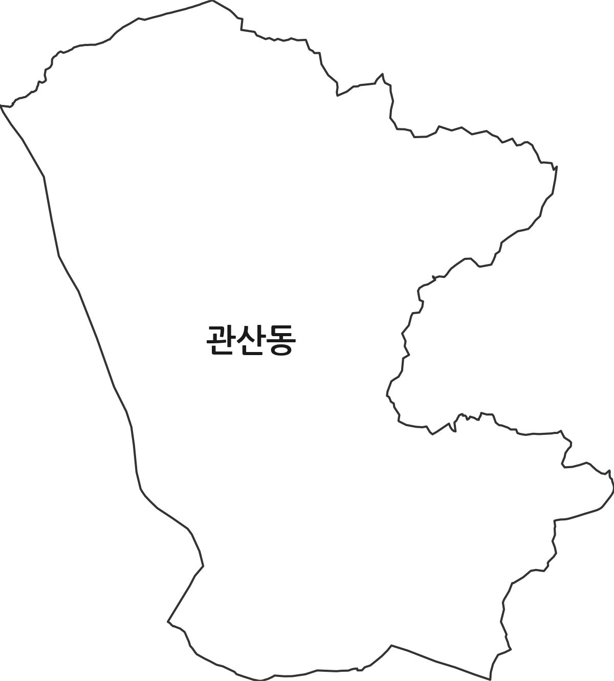 경기도 고양시 덕양구 관산동 행정동 행정구역 경계 지도