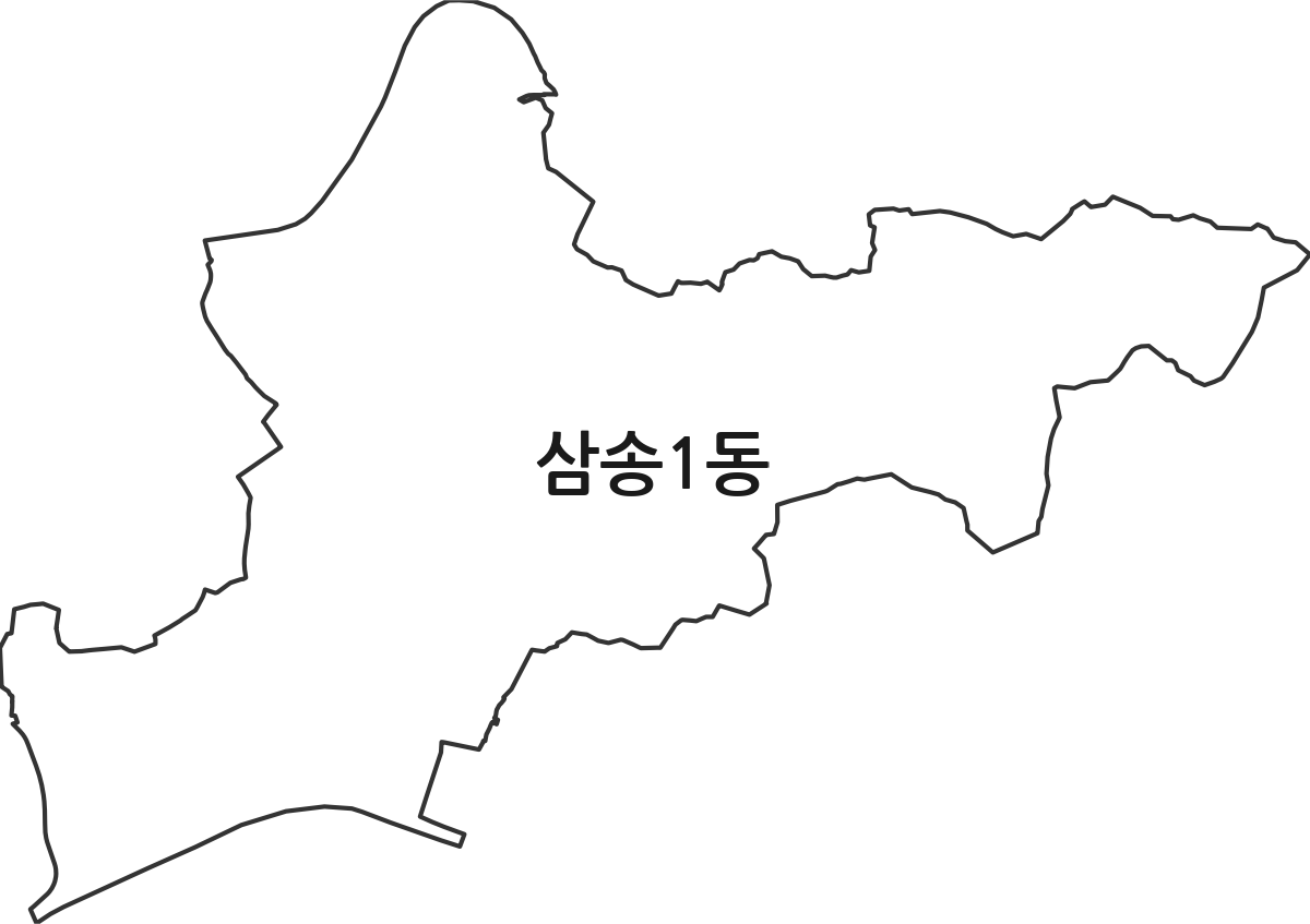 경기도 고양시 덕양구 삼송1동 행정동 행정구역 경계 지도