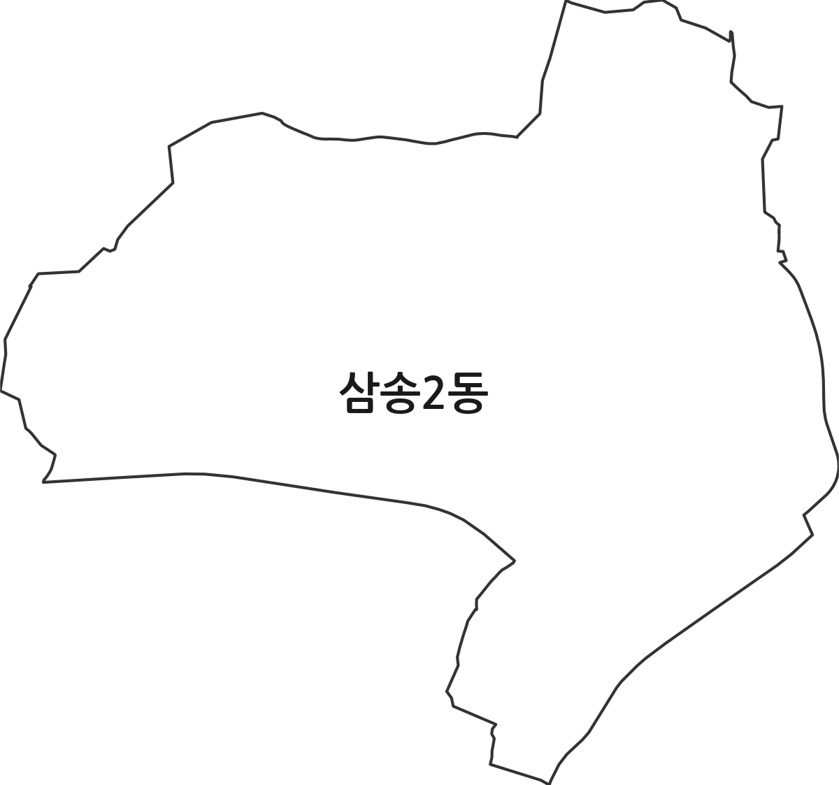 경기도 고양시 덕양구 삼송2동 행정동 행정구역 경계 지도